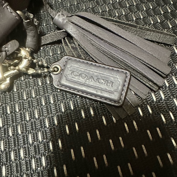 Coach Charcoal Leather Shoulder Bag - Picture 12 of 16